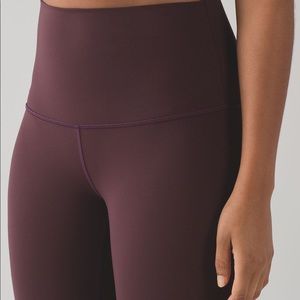 Lululemon Wunder Under Grape/Black Cherry Leggings 8